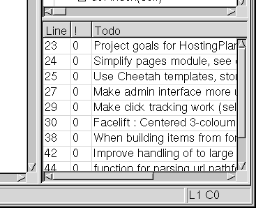 Screenshot of the corresponding PyPe todo list